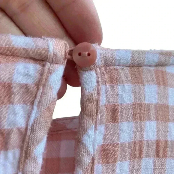 Pink and White Gingham Peplum Blouse - Picture 4 of 5